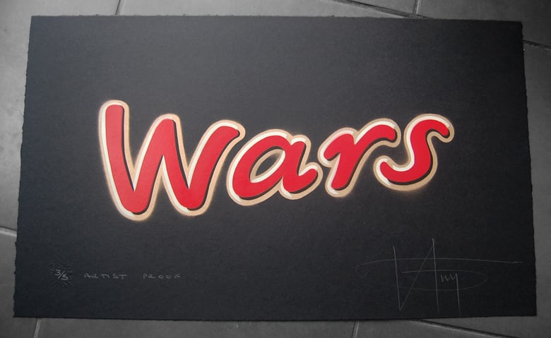 Image of WARS - ARTIST PROOF - 4 layer hand stencil (not printed)