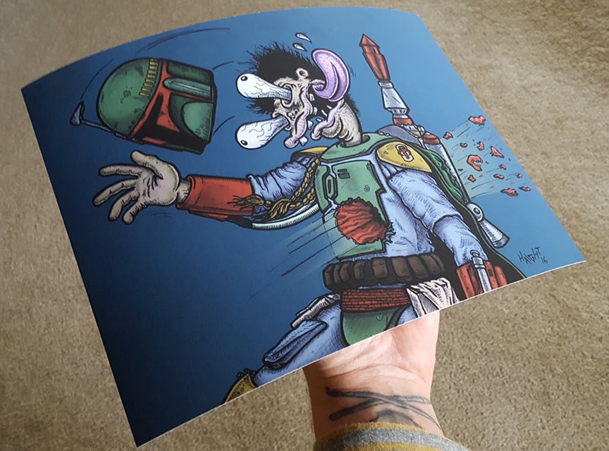 'Blastered' Boba Fett - Signed/limited Print