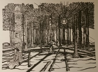 Image of PH Great Woods Black on White