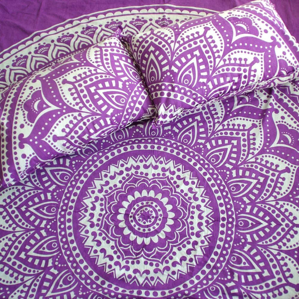 Image of Purple Haze Mandala Throw or Throw Set, from