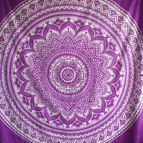 Image of Purple Haze Mandala Throw or Throw Set, from 