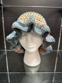 Image 1 of crochet bucket hat with wavy brim B