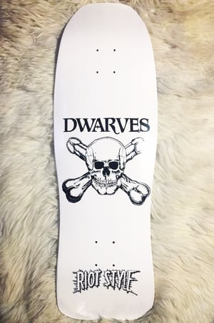 Image of The Dwarves - Skull & Cross Boners Logo Pool Deck Skateboard (Limited Edition)