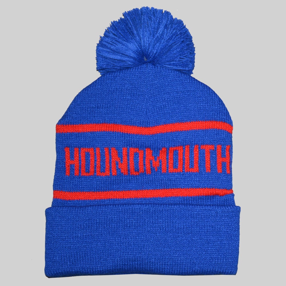 Image of Winter Knit Beanie - Royal/Red