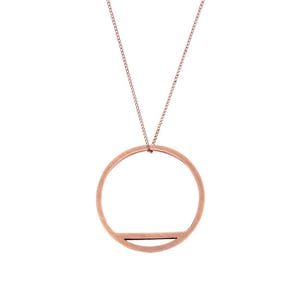 Image of Convertible necklace/ring 'Circle+|- #3 Bar'