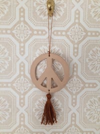 Image 1 of COSTA SUR- Leather Peace Ornament