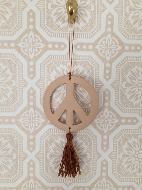 Image of COSTA SUR- Leather Peace Ornament