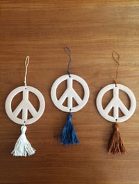 Image 2 of COSTA SUR- Leather Peace Ornament