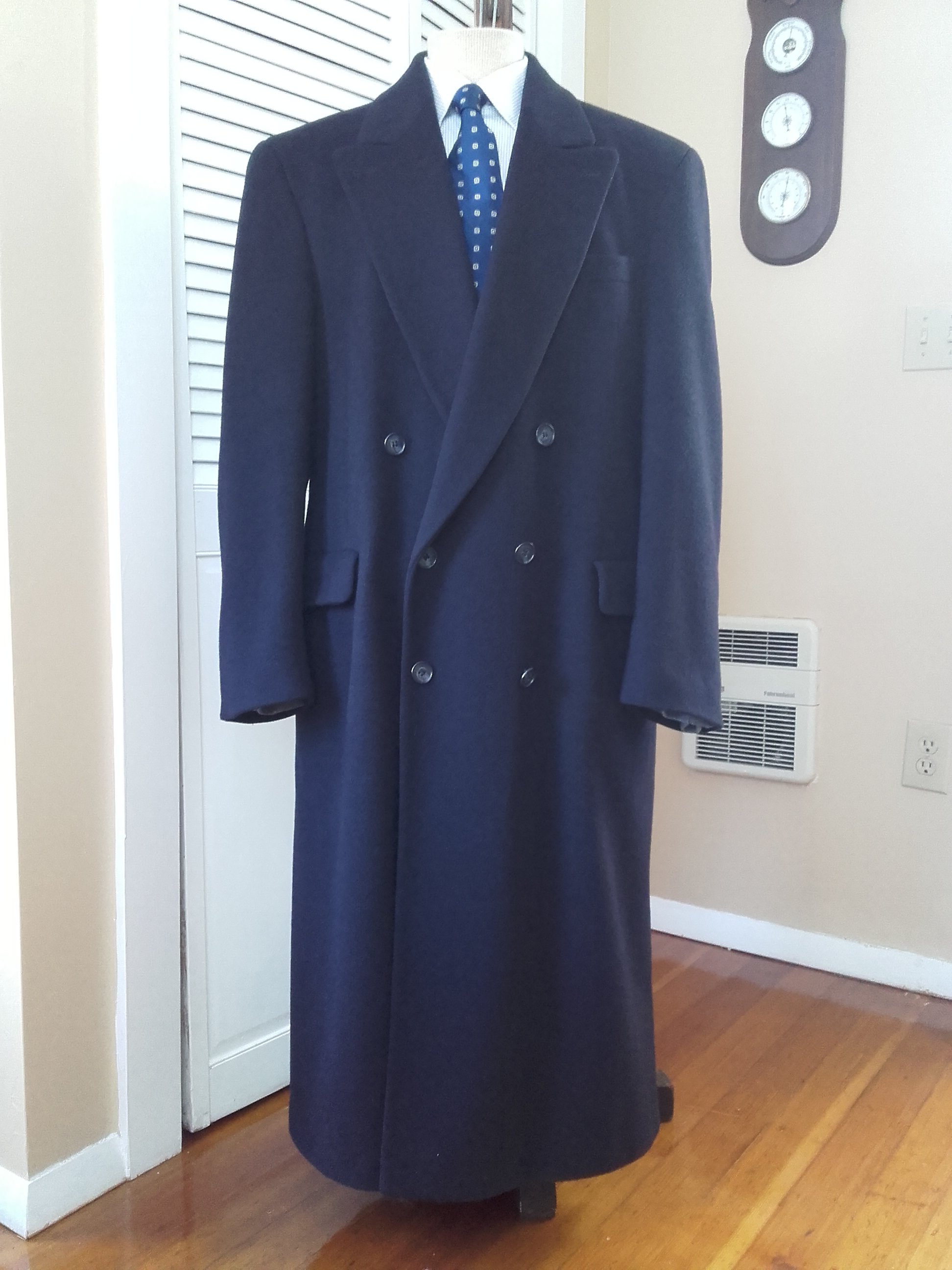 Vintage 43L Pure Wool DB Overcoat | Flute & Rye