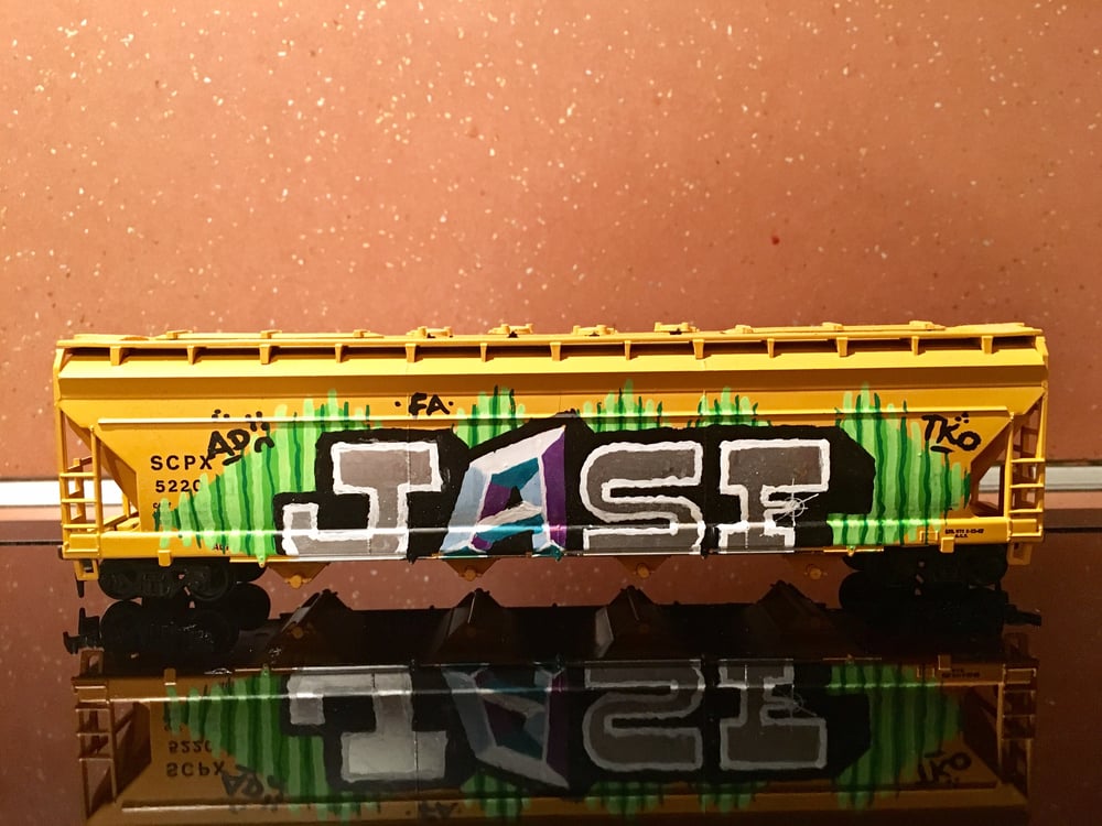 Image of Custom HO scale model train hopper