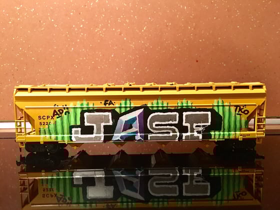 Image of Custom HO scale model train hopper