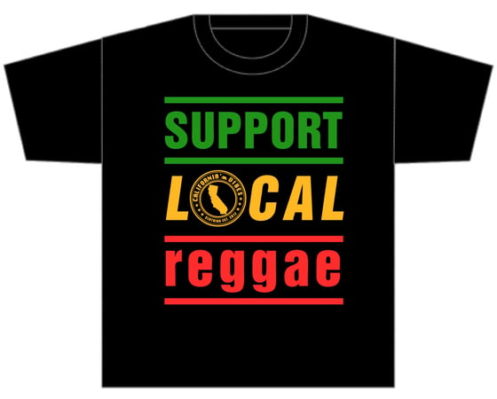 Image of Support Local Reggae Classic Black Shirt