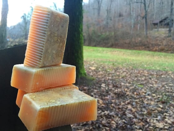 Image of ORANGE DREAM AND FRANKINCENSE / OAT INFUSED BODY BAR
