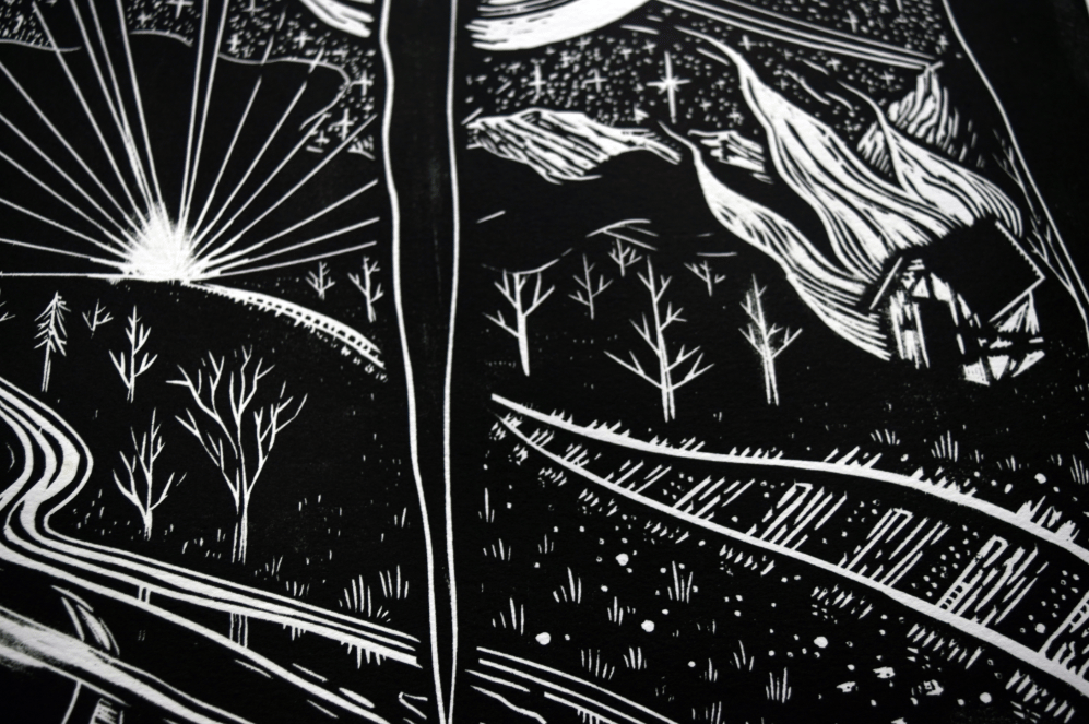Image of "What Divides Us?": Large Woodcut