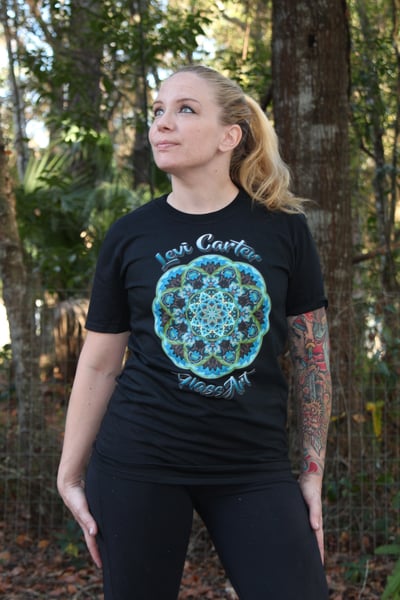 Image of Black Levi Carter Glass Art Fractal T-Shirt