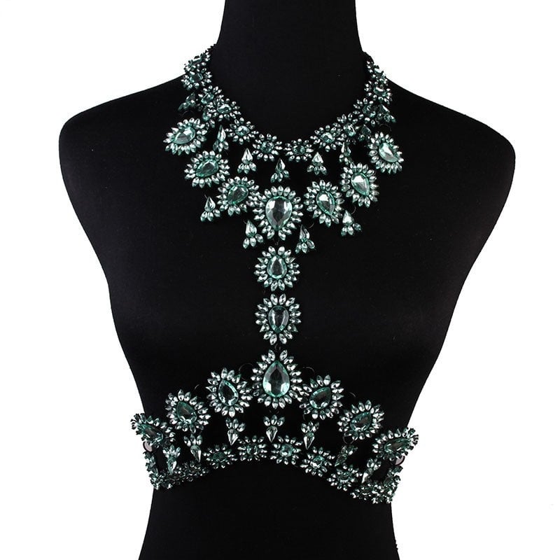 Image of Bella Body Statement Necklace GREEN