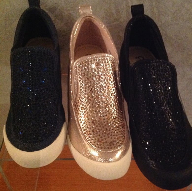 Image of Rhinestone Wedge Shoe