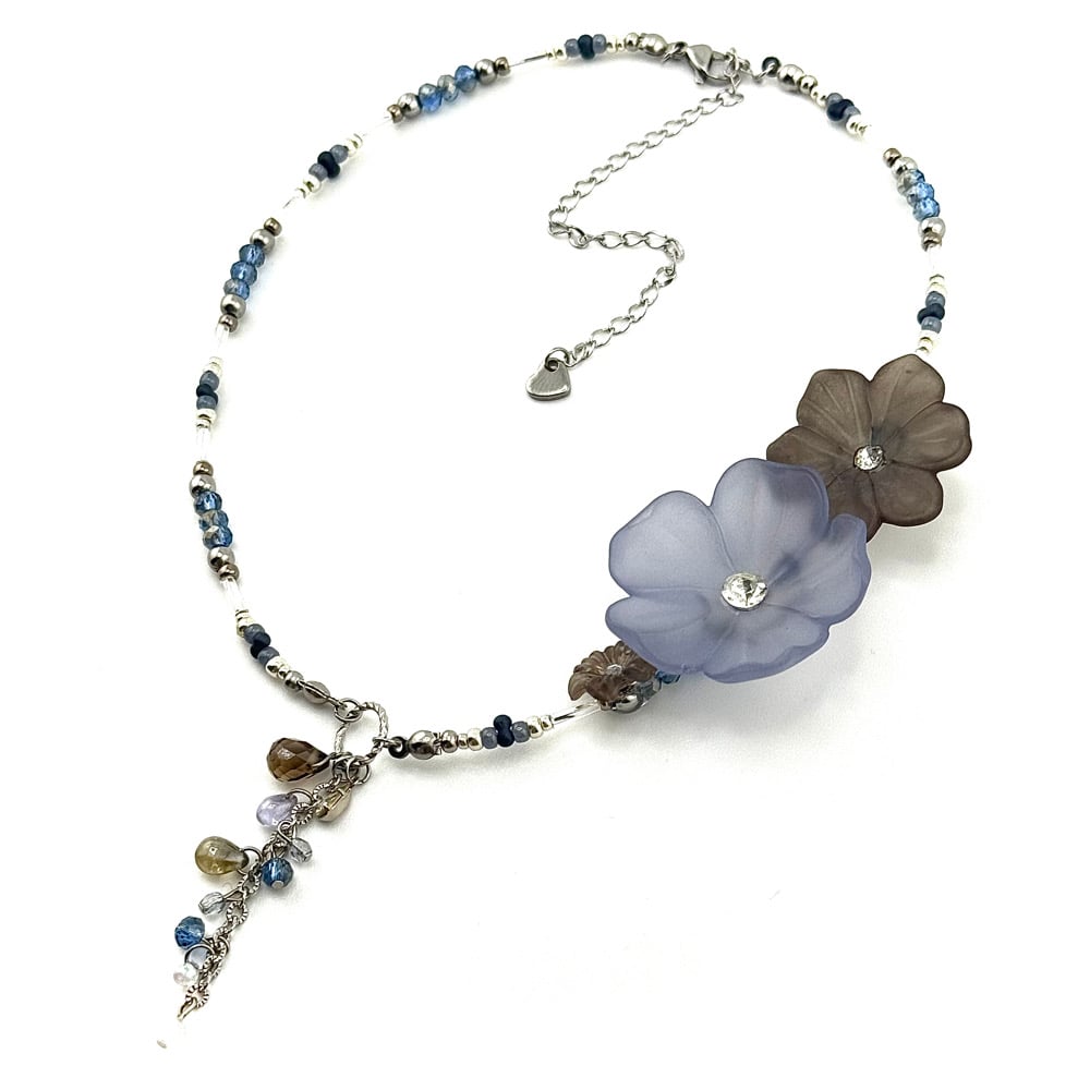 Image of Silver Poppy Necklace