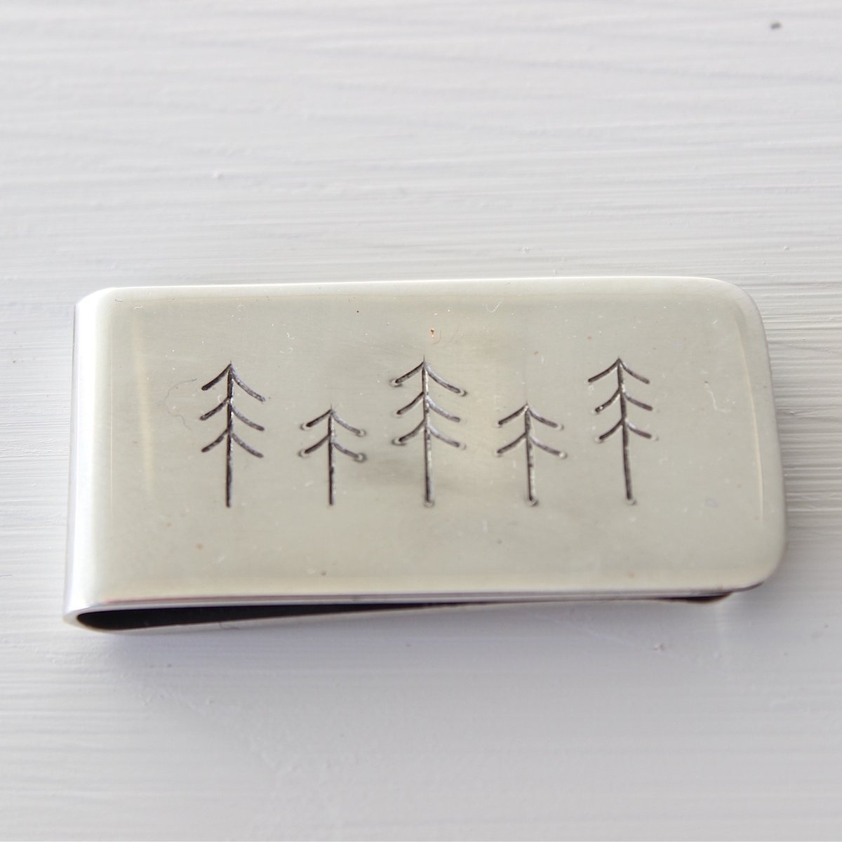 Image of men's spruce money clip