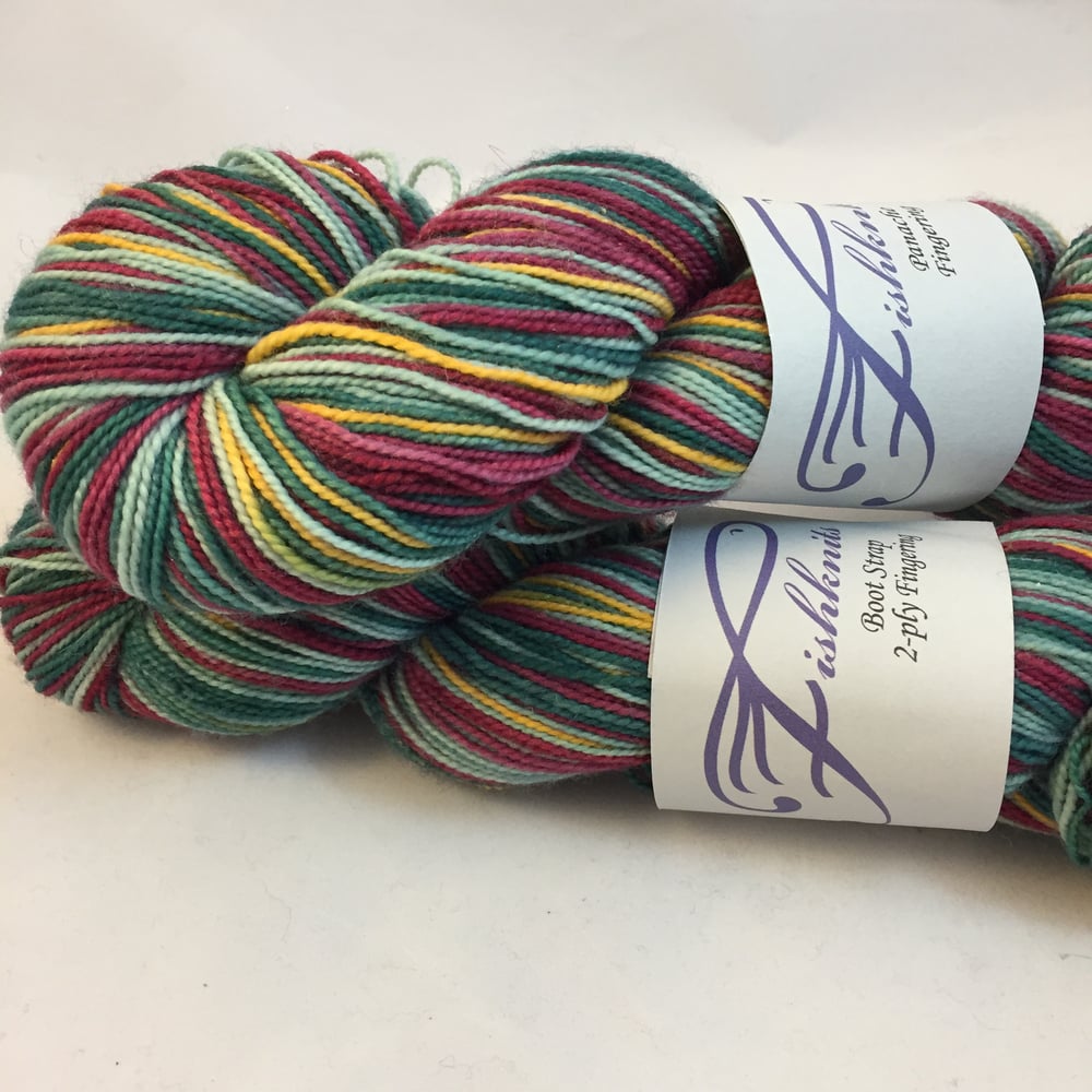Image of Oops, a mistake! Harvest Time: Superwash sparkle Panache Self Striping Sock Yarn