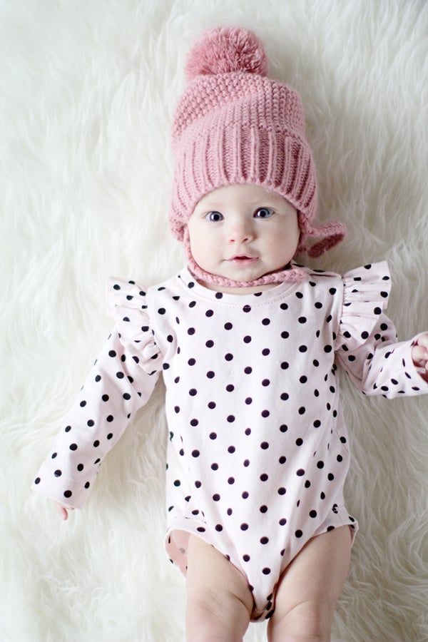 Image of RUFFLE SLEEVE ONESIE pdf pattern