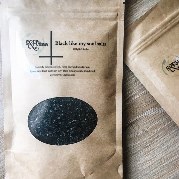 Image of Black like my Soul Salts 200g