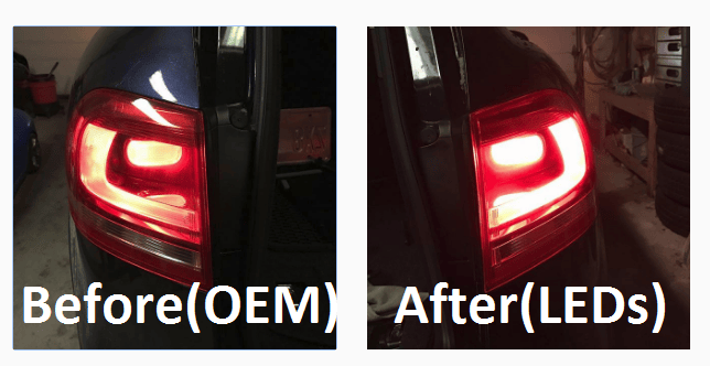 Image of Complete Brake / Tail LED Kit - Bright - Error Free - Fits: Volkswagen Touareg Tails