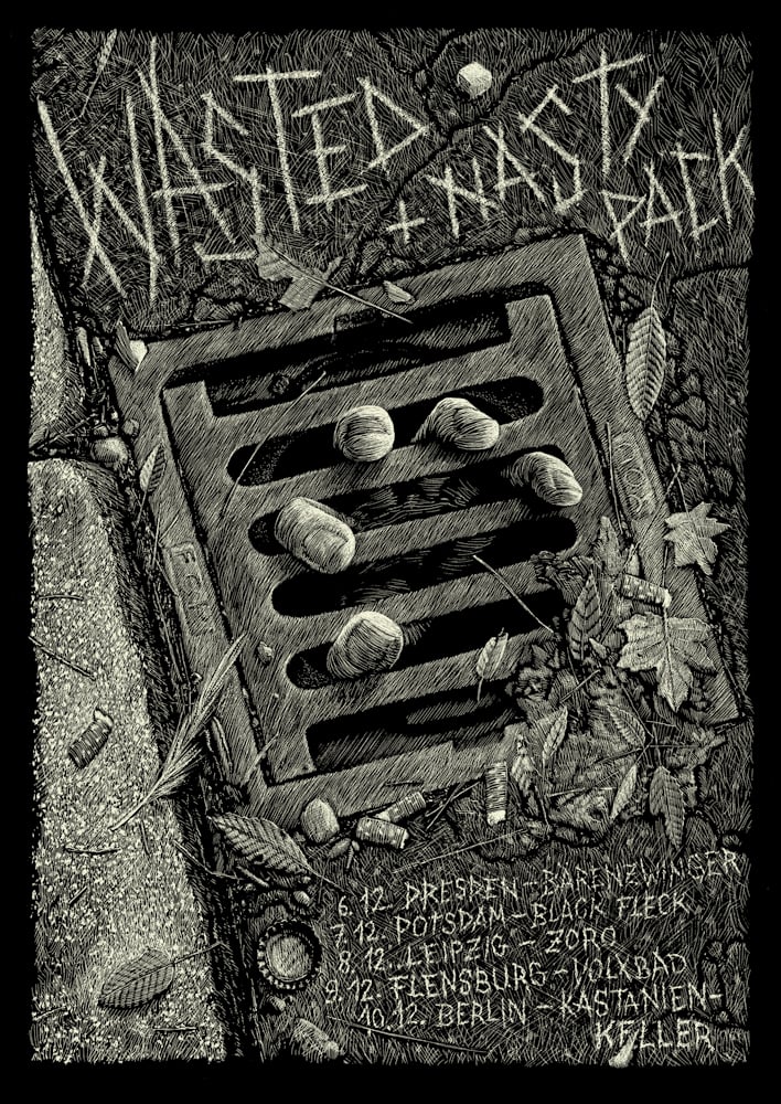 Image of »Wasted« + »Nasty Pack« Tour-Poster 