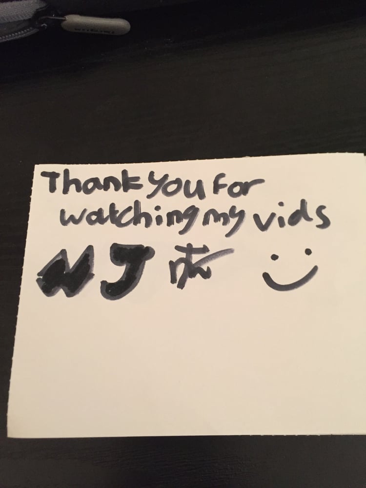 Master Jordan Thank You For Watching My Vids Cards 1 10 In Stock