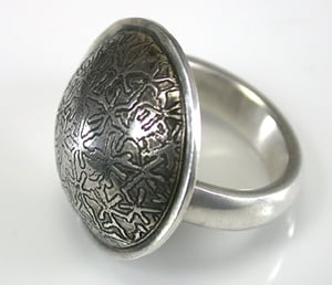 Image of Etched Sterling Silver Ring