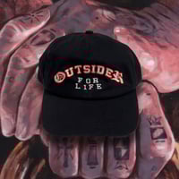 Black Outsider Cap embroidered 