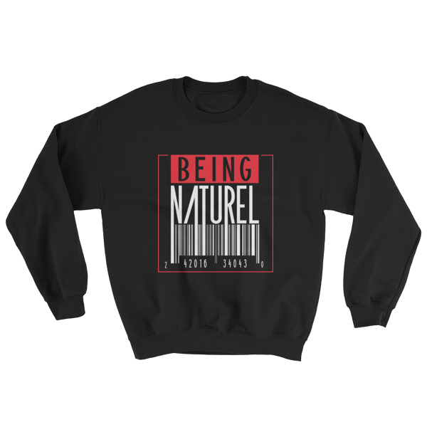 Image of Being Naturel Black Barcode Sweatshirt 