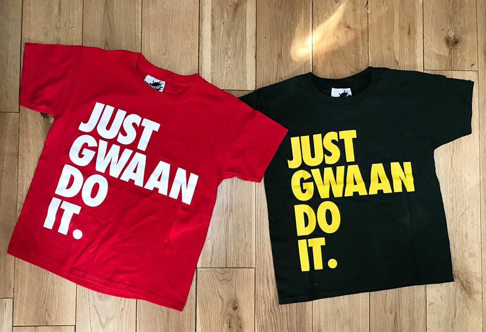 Image of JUST GWAAN DO IT T-Shirt Kids Tee - RED/GREEN