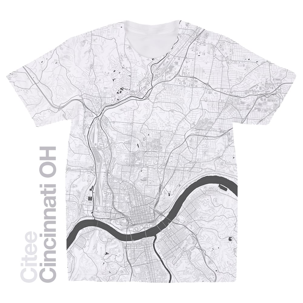 Citee Fashion Cincinnati Oh Map T Shirt