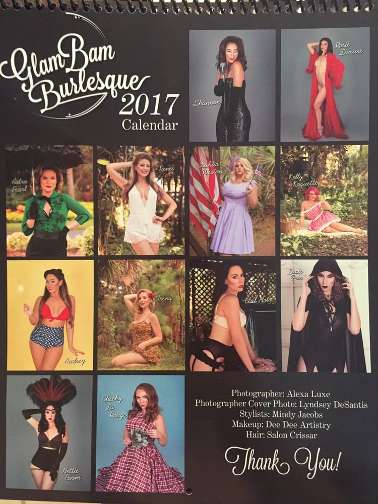 Image of Glam! Bam! Burlesque! 2017 Pin-up Calendar