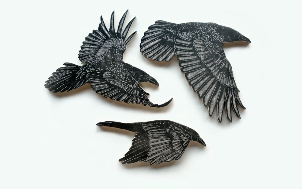 Image of Set of 3 Crows