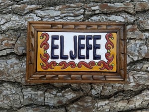 Image of El Jefe Rectangle Wood Frame