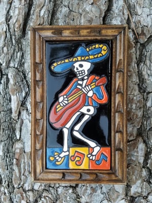 Image of Mariachi Guitar Rectangle Wood Frame