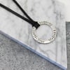Personalised Sterling Sliver Circle Pendant