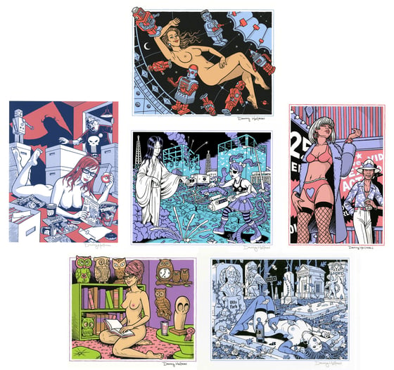 Image of YEAR-END PRINT BONANZA: Six Signed Screen Prints by DANNY HELLMAN