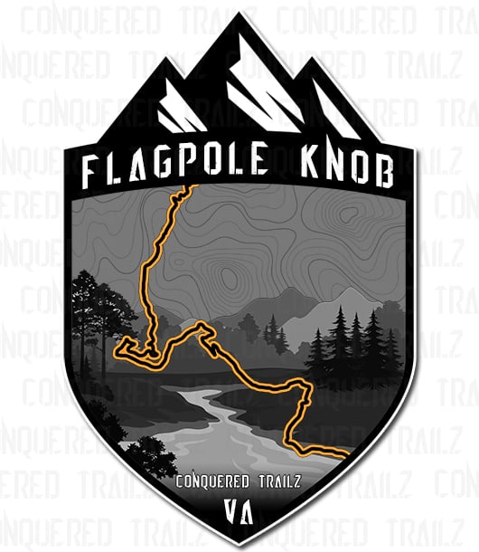"Flagpole Knob" Trail Badge / Conquered Trailz