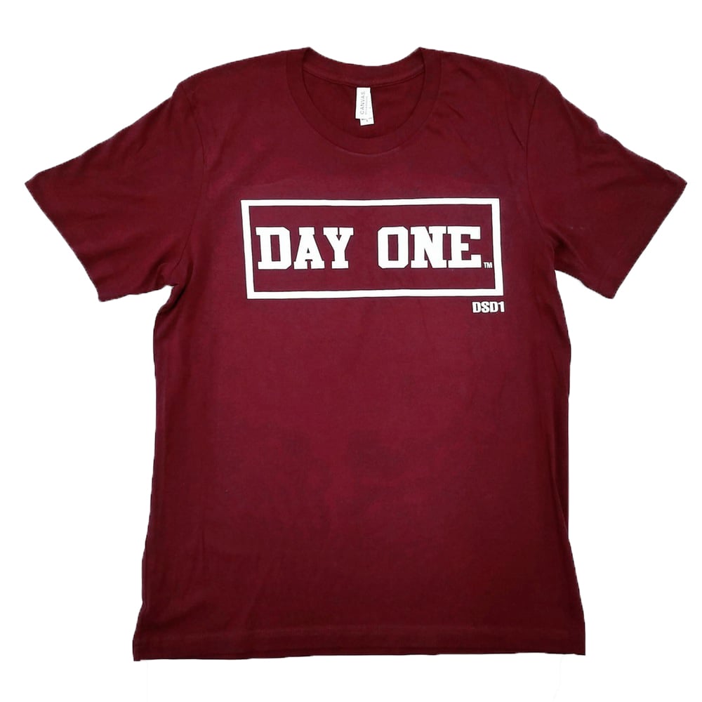Image of DAY ONE Staple Tee - Maroon