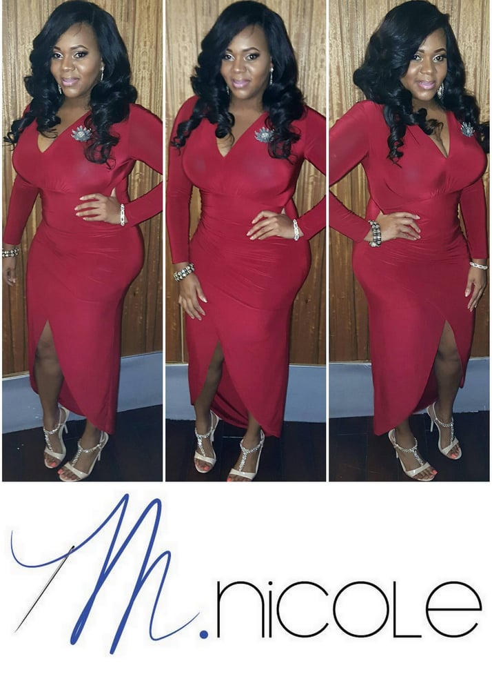 Image of M.Nicole Closet | Red Fitted Wrap Dress