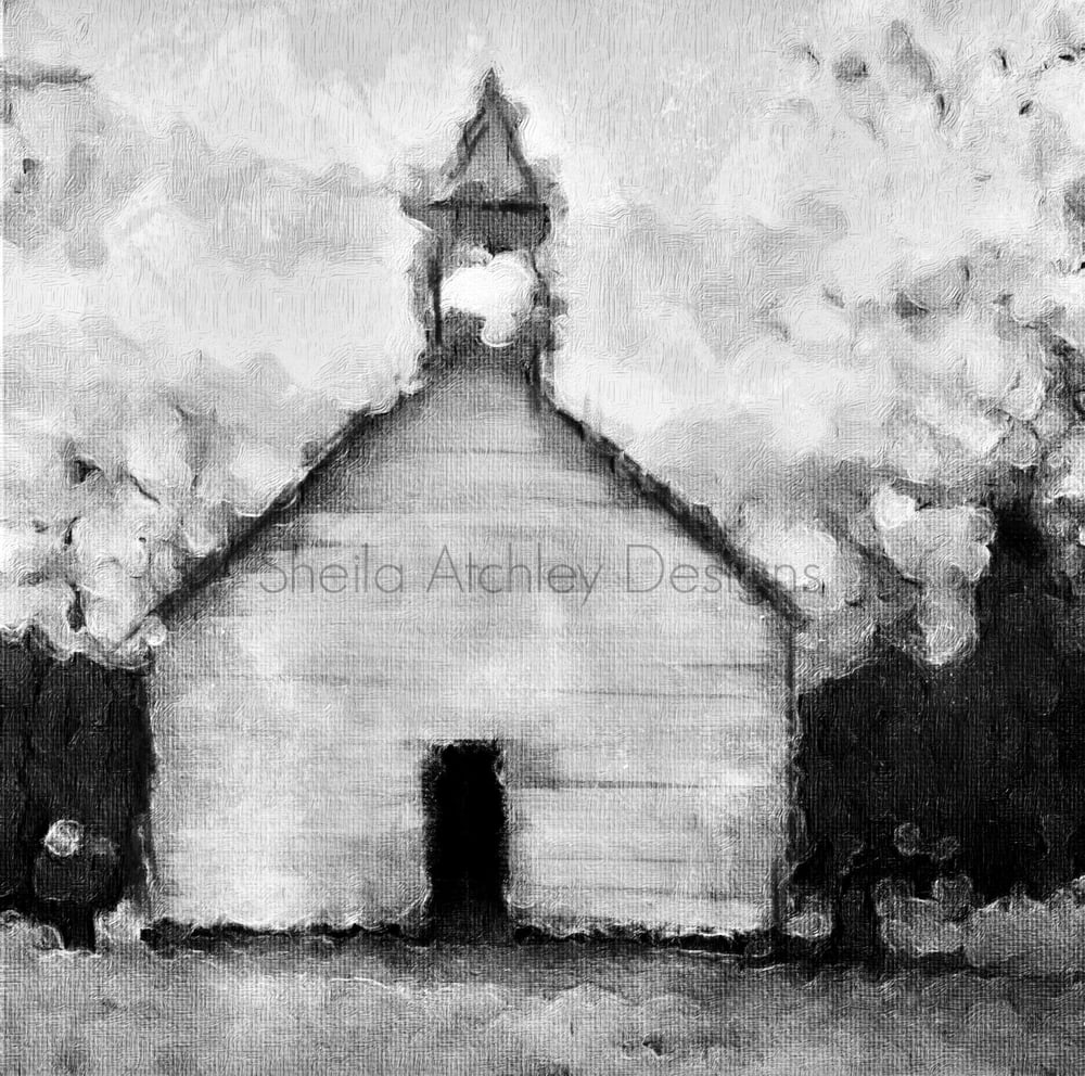 Image of Cades Cove Primitive Baptist Church 24"x24" giclee