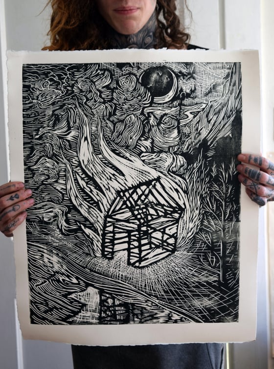 Image of "Resilience": Large Woodcut