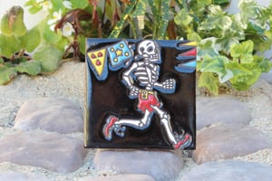 Image of Skeleton Runner Coaster Tile