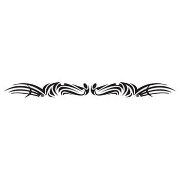 Image of Sleek Superhero 9-Inch Black Glow-in-the-Dark Tattoo