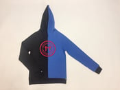 Image of black and Blue Reassamble Hoodie