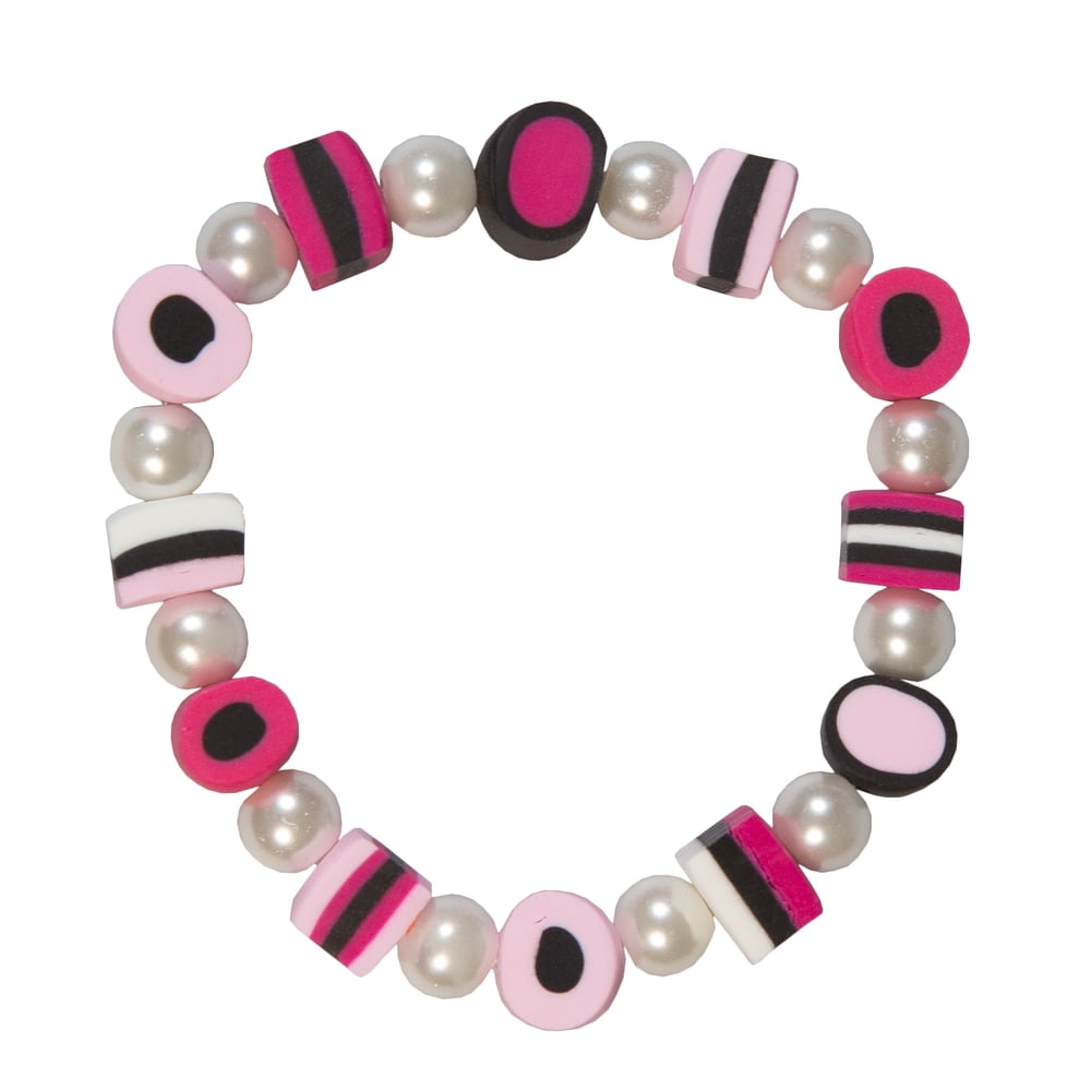 Image of Bright Pink Licorice Allsort Bracelet