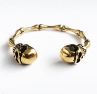 Image 3 of DOUBLE HEAD SKULL BANGLE 